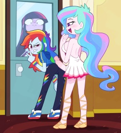 Rainbow Dash x Celestia set