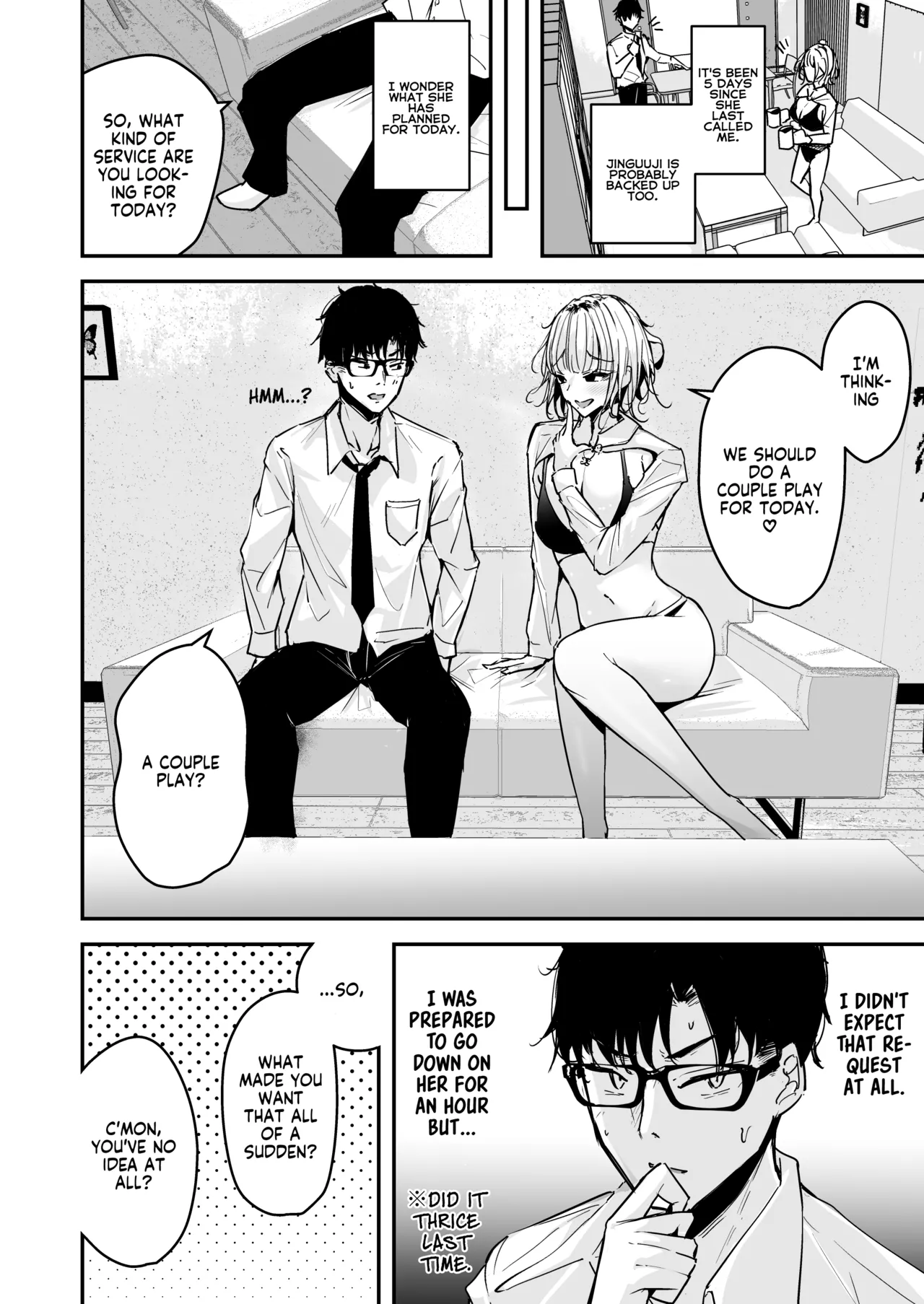 Kinpatsu Chounyuu Gal ni Gyaku DeliHeal Atsukai Sarete Iru Ore no Hanashi 2 | Blonde Gal with Huge Tits Treats Me Like a Manslut 2 page 4 full