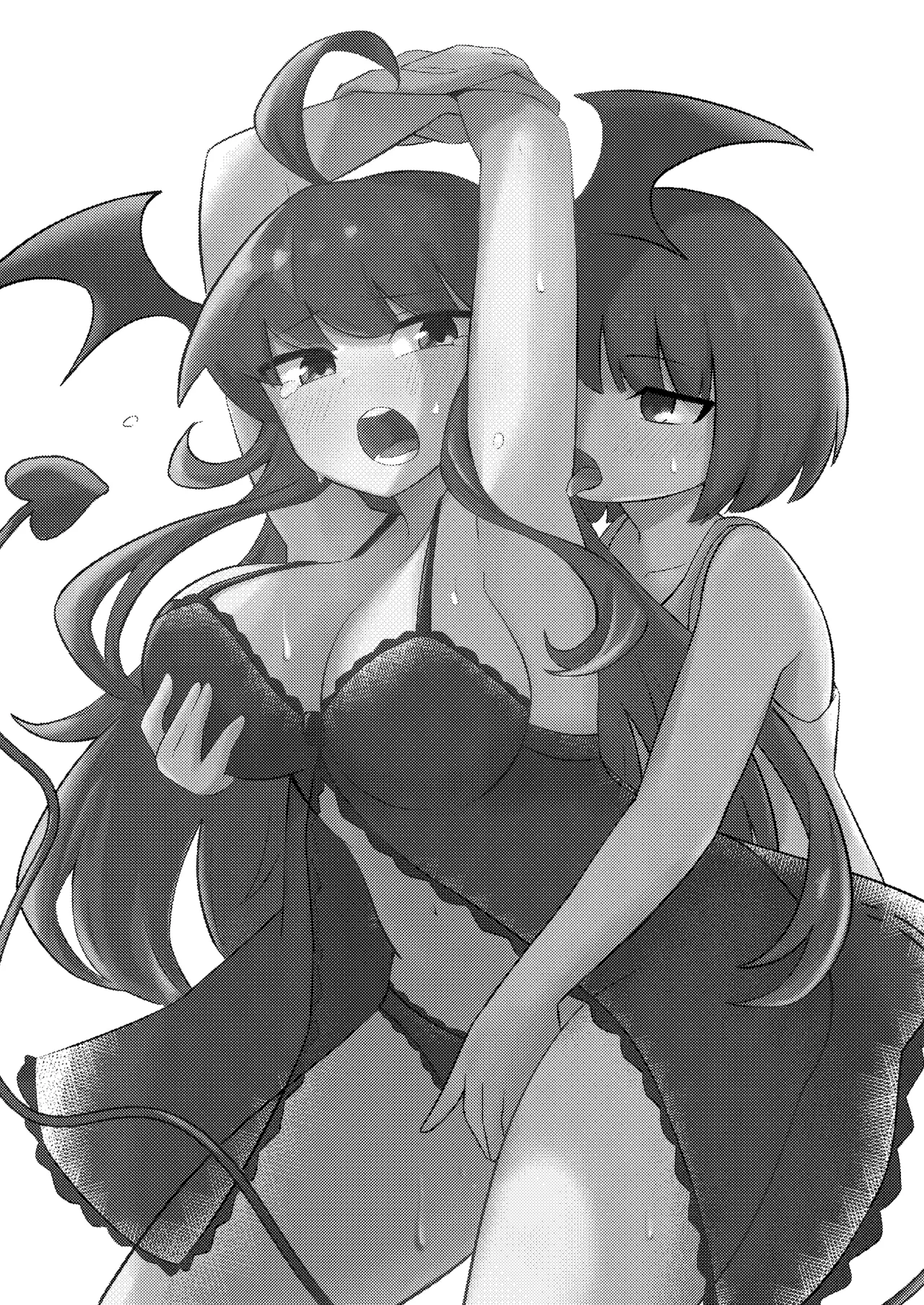 Ubu na Succubus Wakarase Yuri Ecchi | Teaching the Inexperienced Succubus a Lesson with Yuri Sex page 2 full
