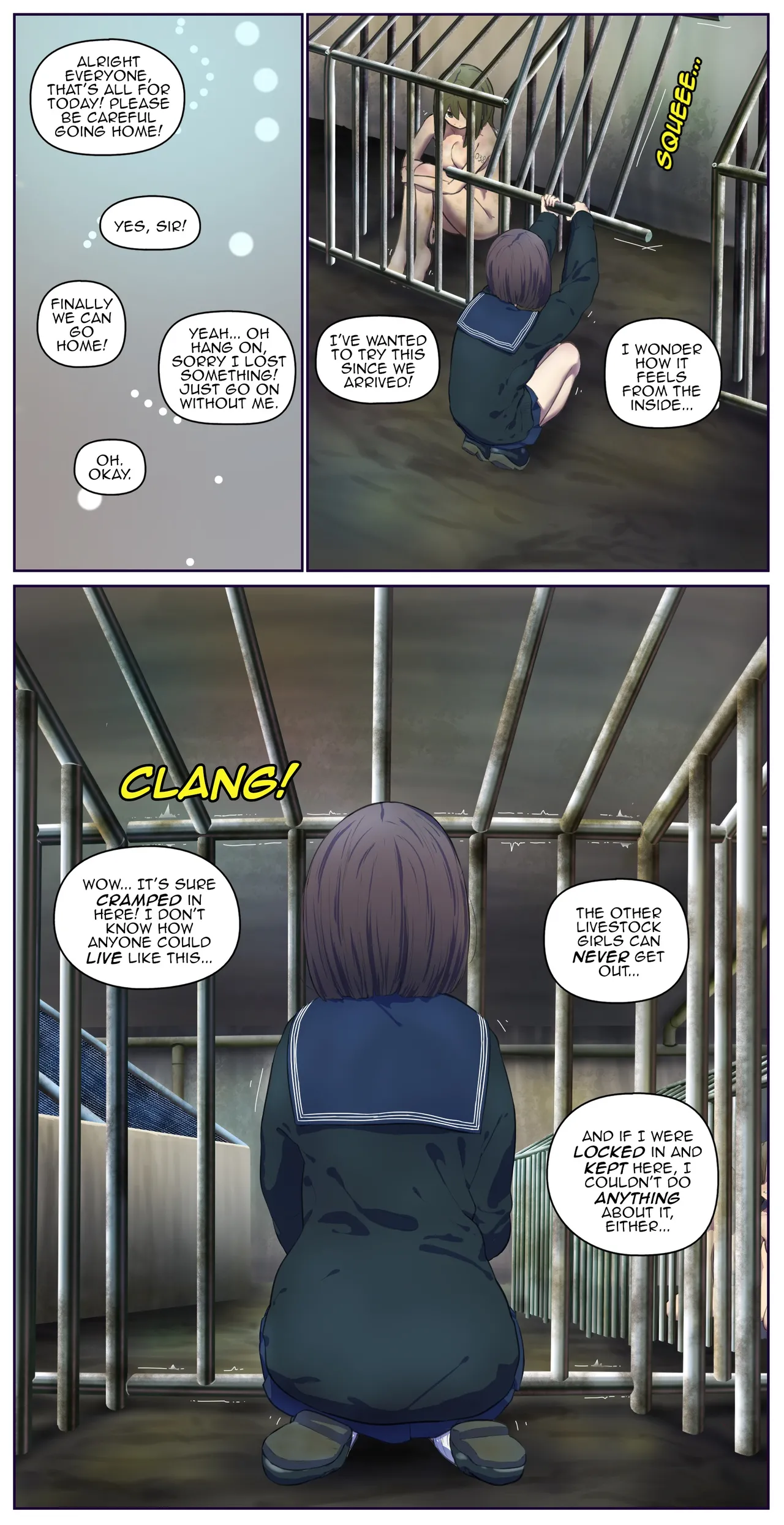After touring the human barn, I went inside the cage page 8 full