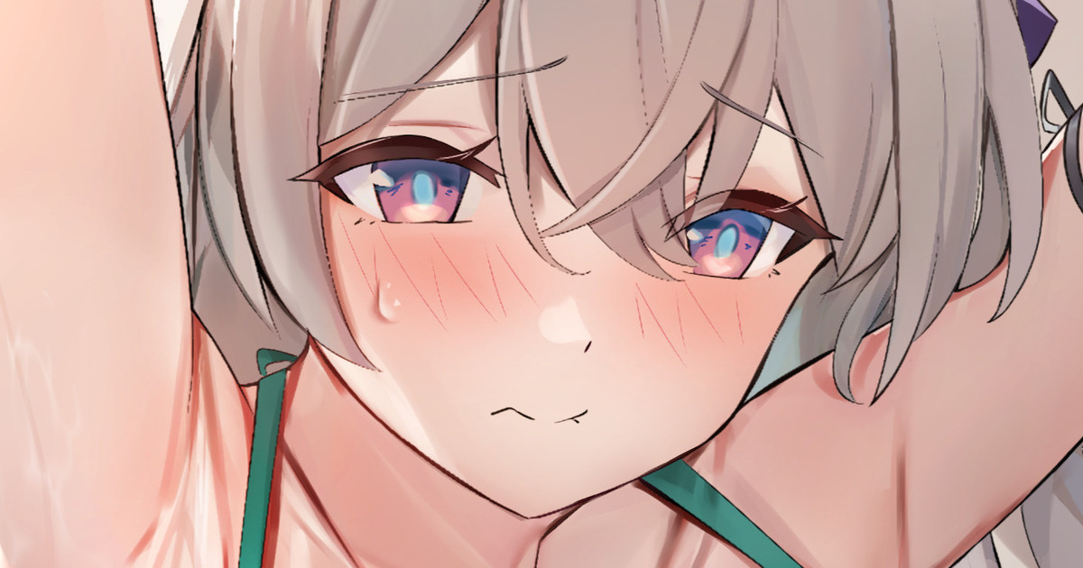 水着のサイズが合わなくてこぼれそうになるホタルちゃん page 2 full
